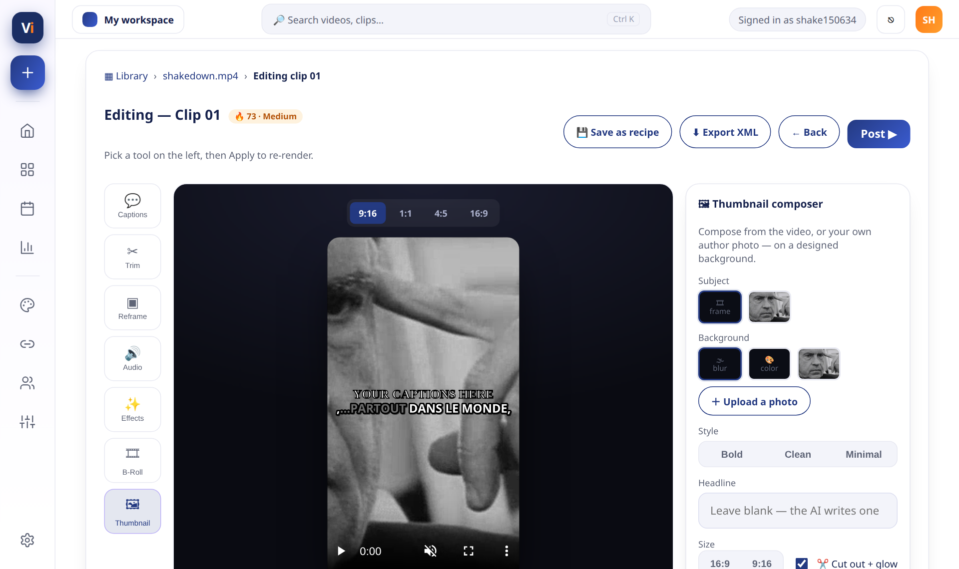Virable thumbnail composer